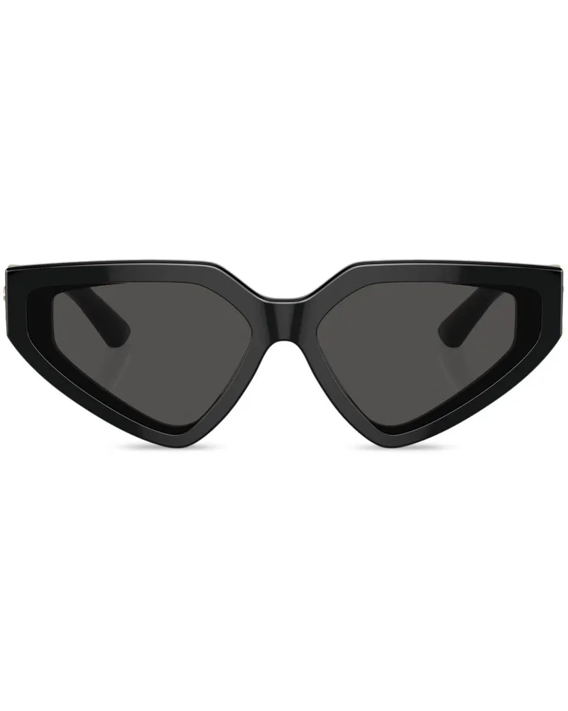 Dolce & Gabbana Precious Sonnenbrille mit Cat-Eye-Gestell - Schwarz Schwarz