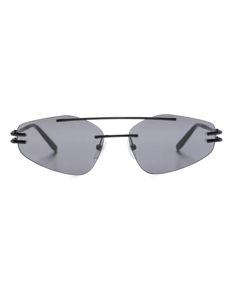 GIGI STUDIOS Nona Sonnenbrille mit geometrischem Gestell - Schwarz Schwarz