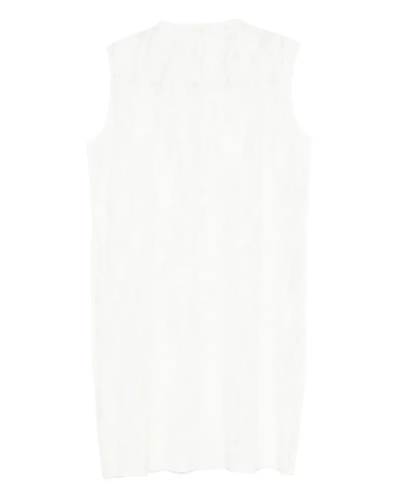 Issey Miyake Ärmelloses Midikleid - Weiß Weiß