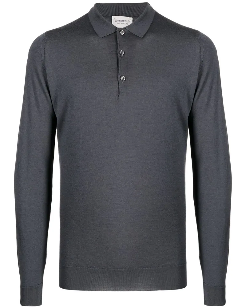 John Smedley Belper Poloshirt - Grau Grau