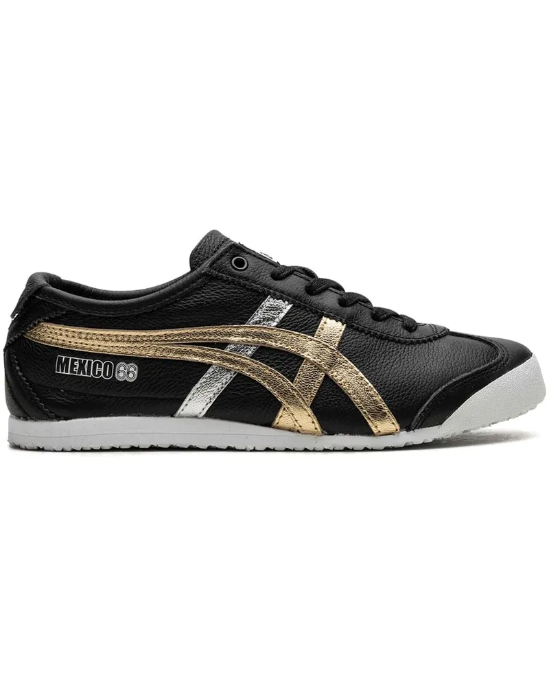 Onitsuka Tiger Mexico 66 Black Gold Silver Sneakers - Schwarz Schwarz