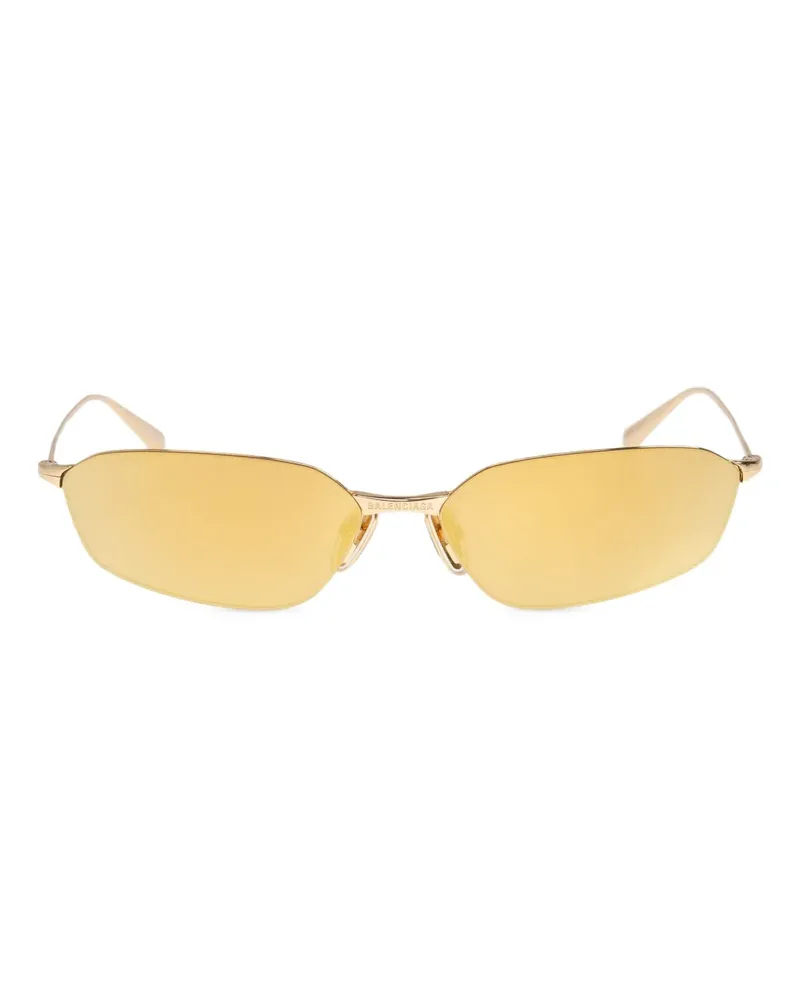 Balenciaga Sonnenbrille mit sechseckigem Gestell - Gold Gold