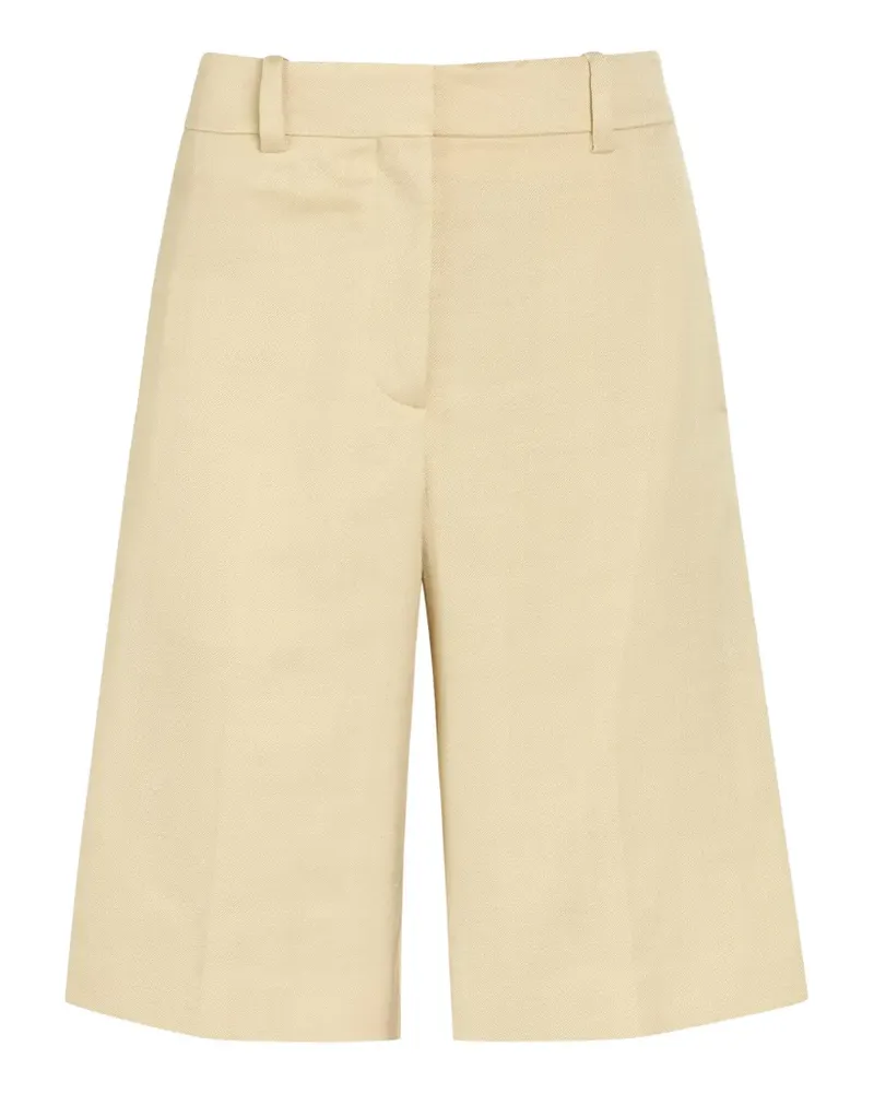 Another Tomorrow belt-loop tailored shorts - Nude Nude