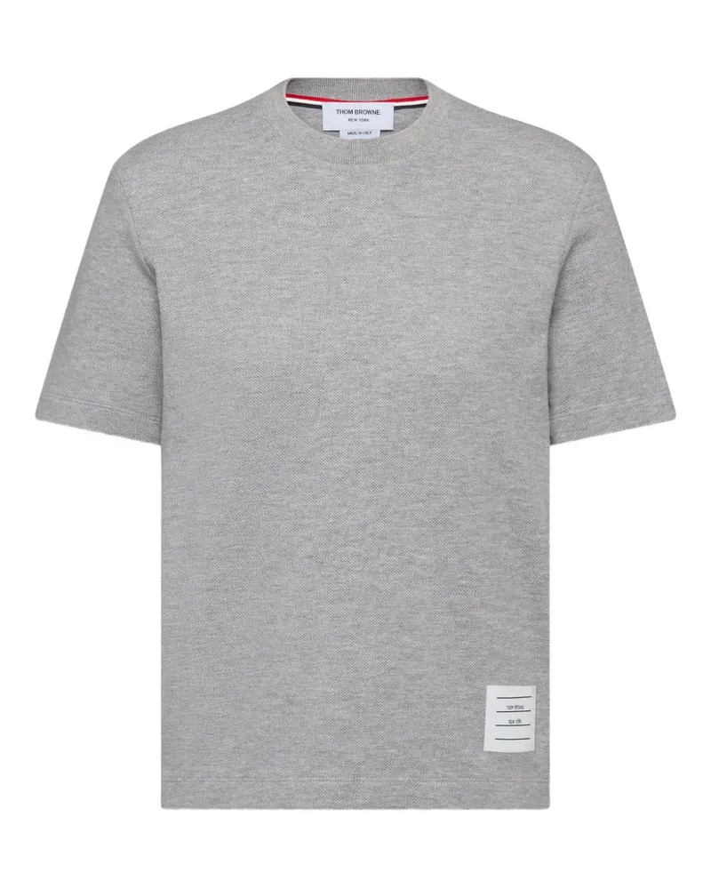 Thom Browne T-Shirt mit Streifen - Grau Grau