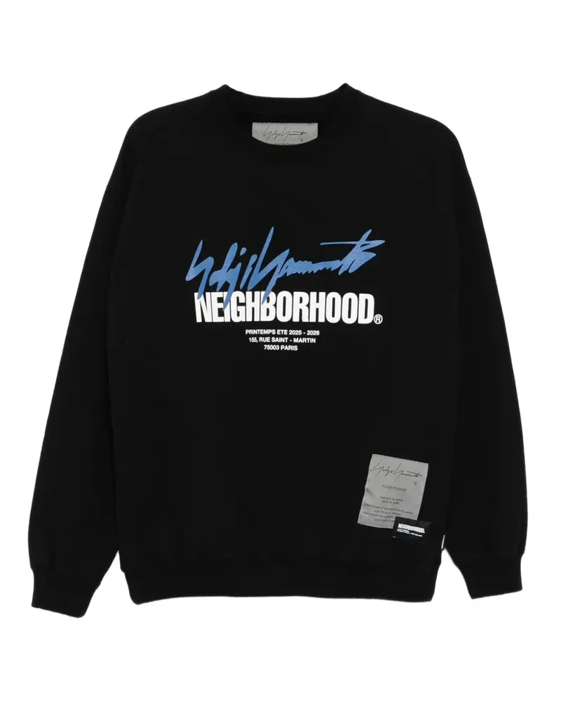 Yohji Yamamoto x Neighborhood Sweatshirt mit Logo-Print - Schwarz Schwarz
