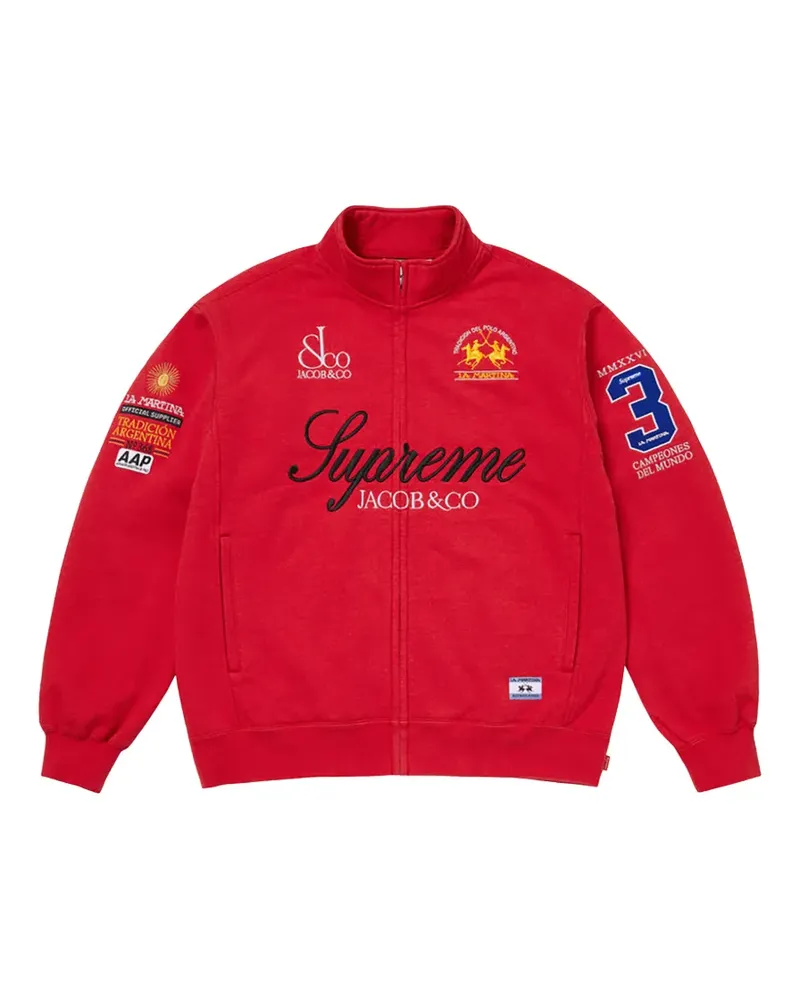 Supreme Being x La Martina x Jacob & Co Sweatshirt mit Reißverschluss - Rot Rot