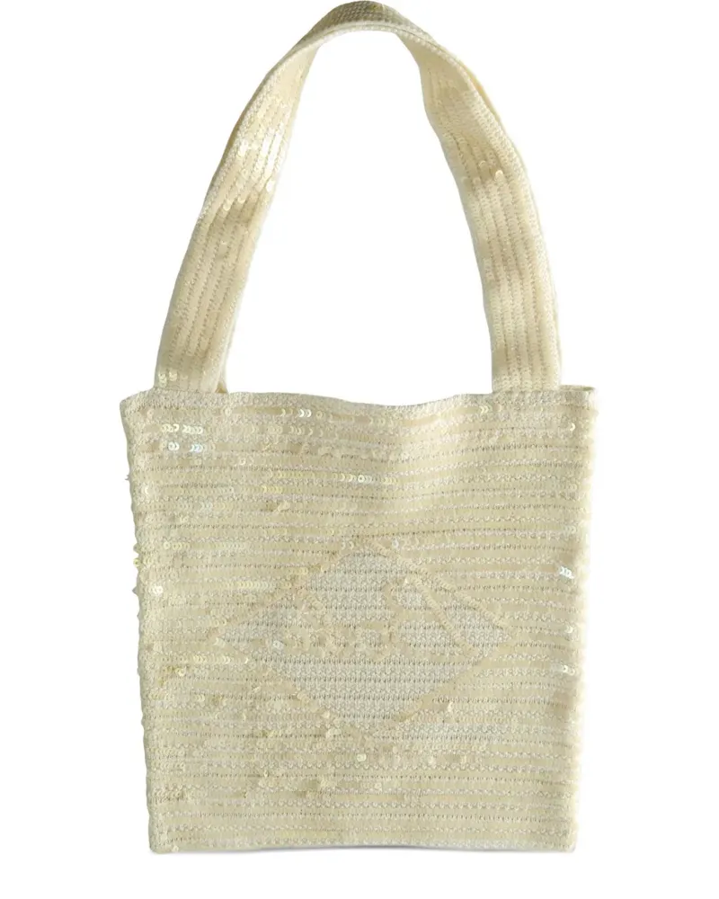 BODE Tote Bag mit Pailletten - Nude Nude