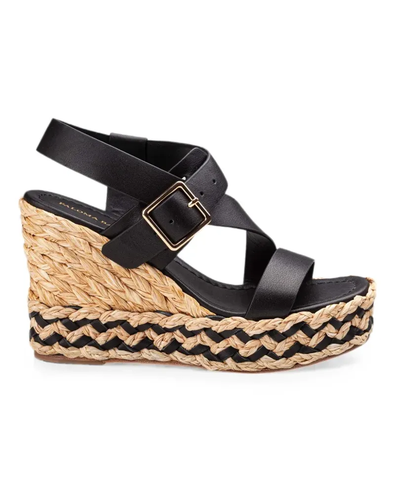 Paloma Barceló Olea Calidis leather wedge sandals - Schwarz Schwarz
