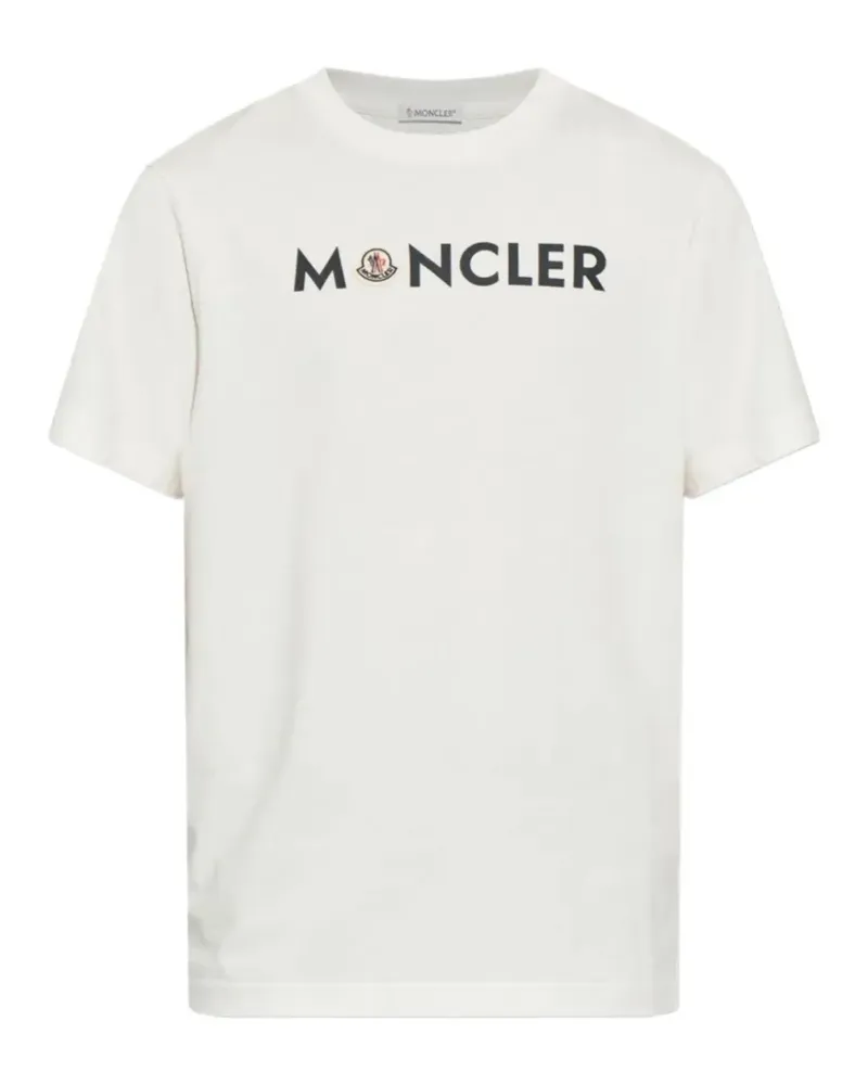 Moncler T-Shirt mit Logo-Detail - Weiß Weiß
