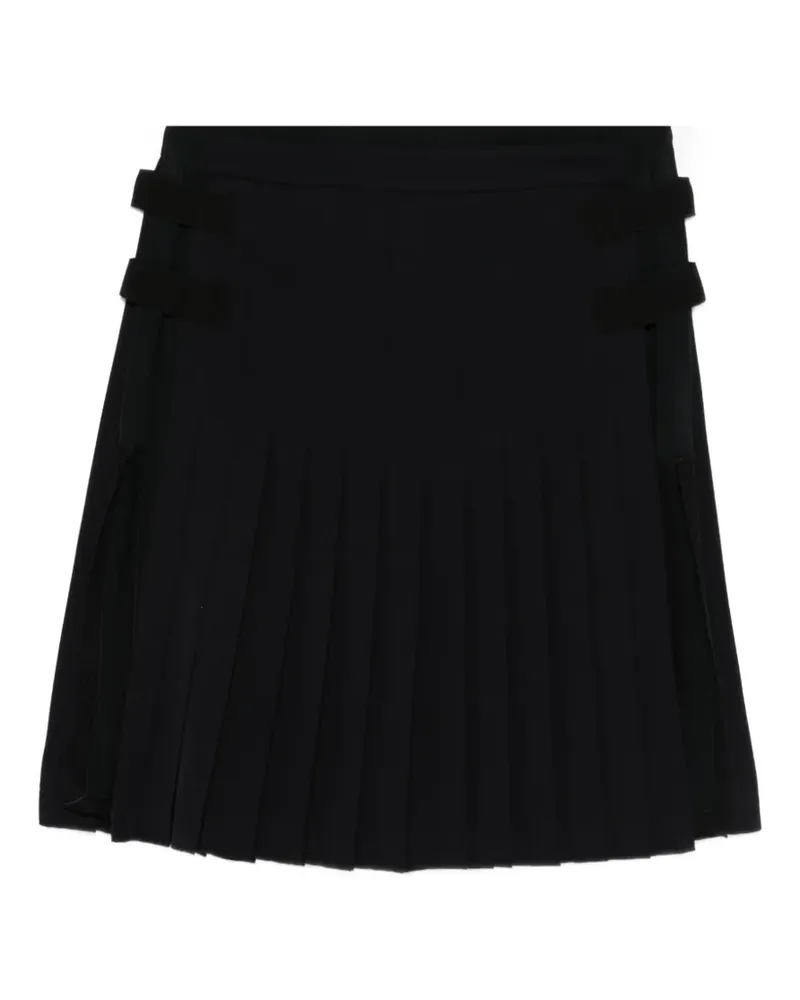 N° 21 Rock mit Falten - Schwarz Schwarz