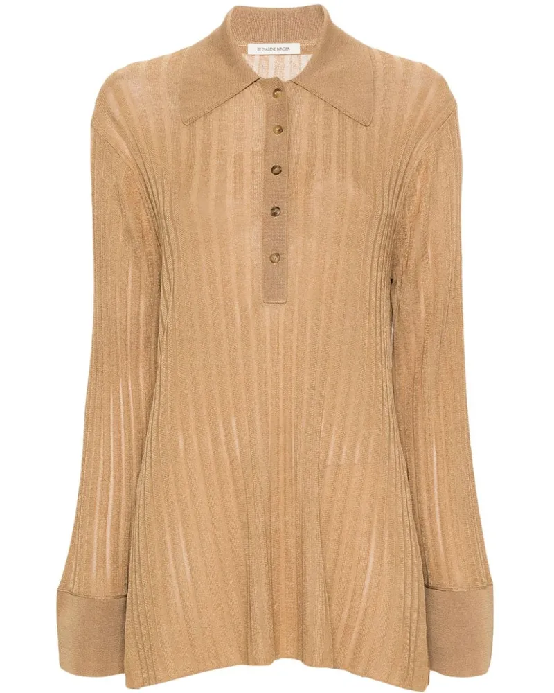 By Malene Birger Delphine Pullover aus geripptem Strick Nude