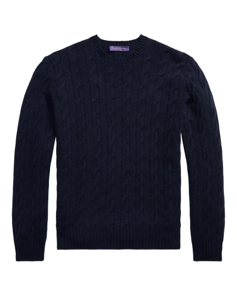 Ralph Lauren Kaschmirpullover mit Zopfmuster - Blau Blau