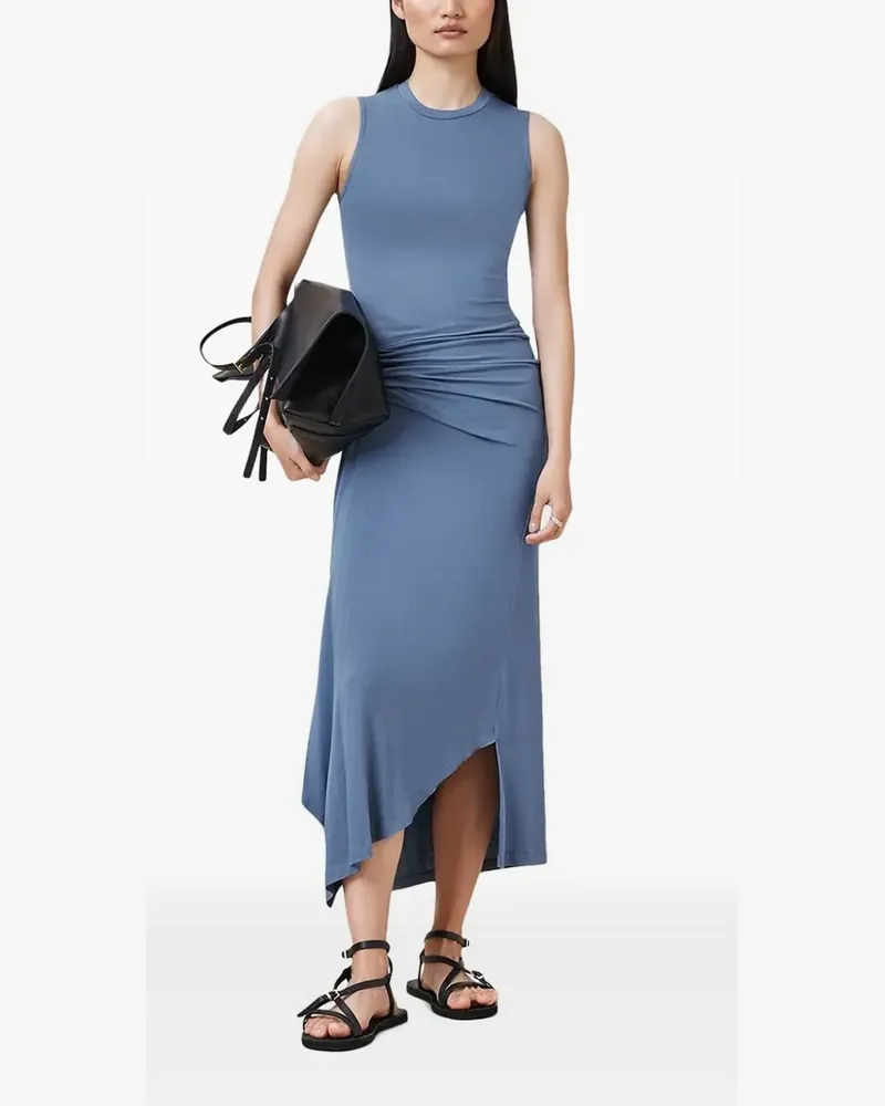 AllSaints Drapiertes Rivi Kleid - Blau Blau