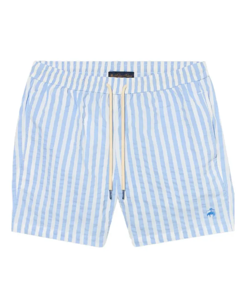 Brooks Brothers Gestreifte Awning Badehose - Blau Blau