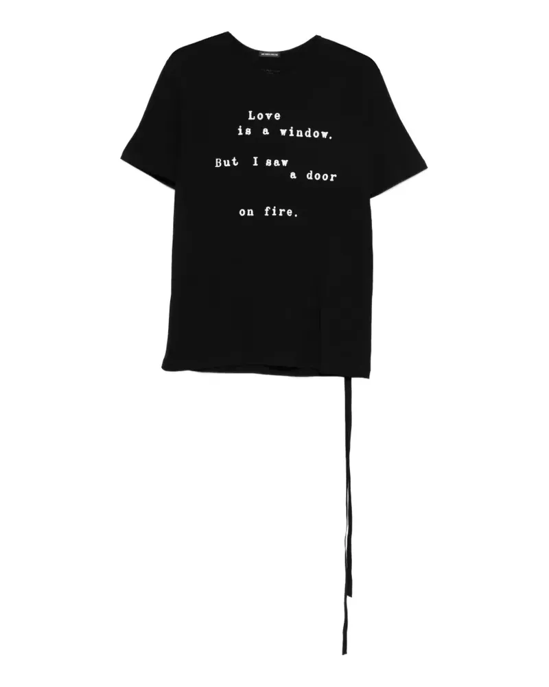Ann Demeulemeester Baptist T-Shirt mit Print - Schwarz Schwarz