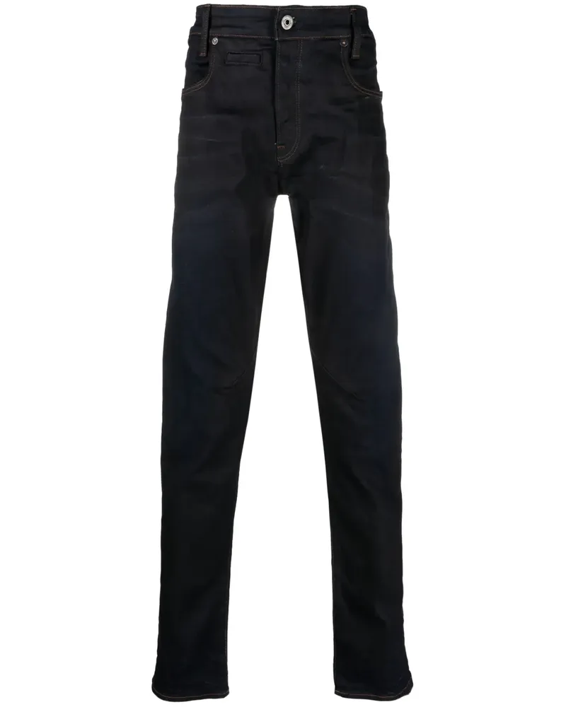 G-STAR RAW Halbhohe Straight-Leg-Jeans - Blau Blau