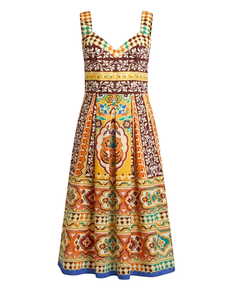 Etro Midikleid mit Print - Nude Nude