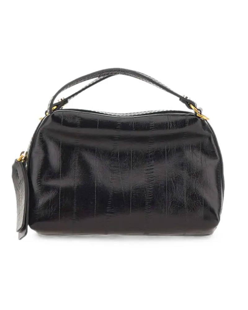 Gianni Chiarini Alifa striped leather shoulder bag - Schwarz Schwarz