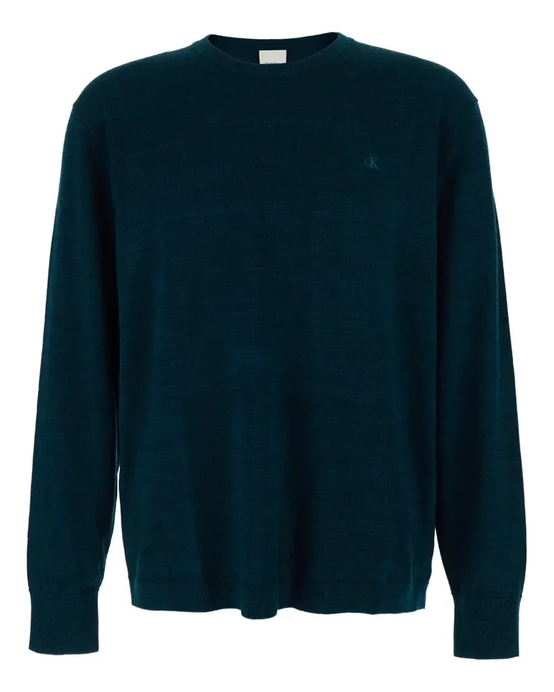 Calvin Klein Pullover mit Logo-Stickerei - Blau Blau
