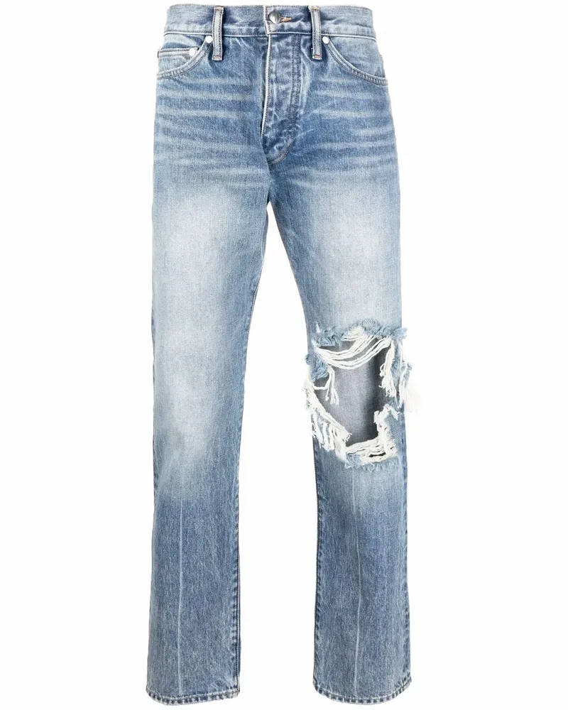 RHUDE Jeans mit Distressed-Detail - Blau Blau