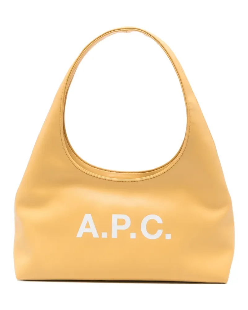 A.P.C. Schultertasche mit Logo-Print - Gelb Gelb