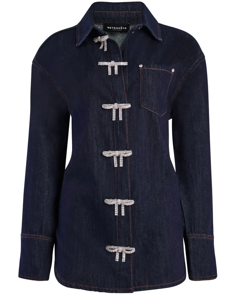 Retrofête Hessa Jeanshemd - Blau Blau
