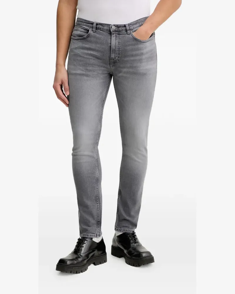 HUGO BOSS Jeans mit Patches - Grau Grau