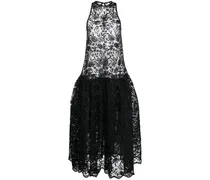 Transparente Spitzenrobe - Schwarz