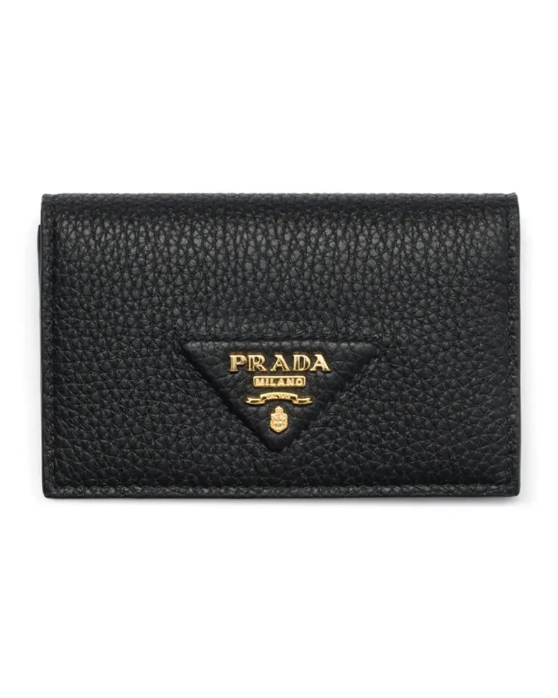 Prada Strukturiertes Kartenetui - Schwarz Schwarz