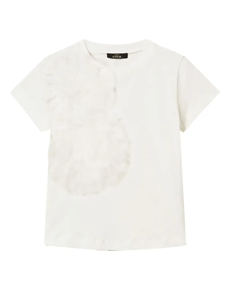 Twin-Set tulle T-shirt - Weiß Weiß