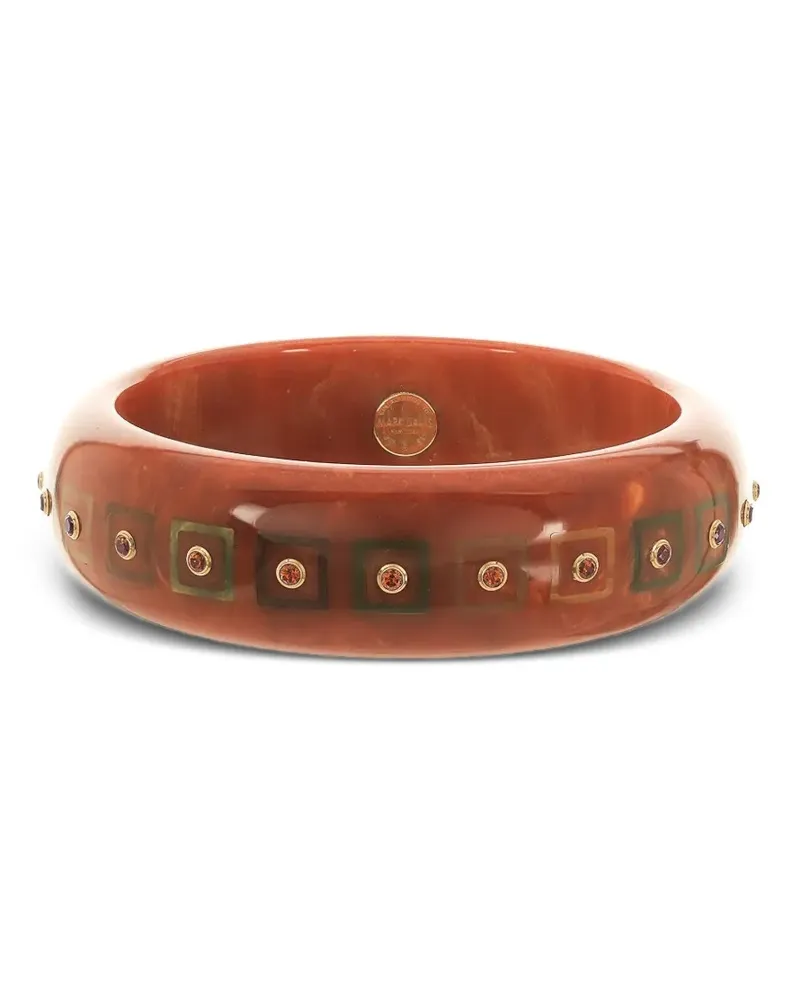 Mark Davis 18K yellow gold spessartite garnet bangle Gold