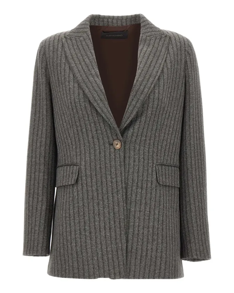 Elena Mirò stripe-pattern single-breasted blazer - Grau Grau