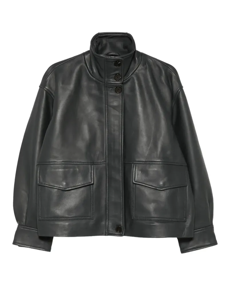Sessùn Alvann Lederjacke - Grau Grau
