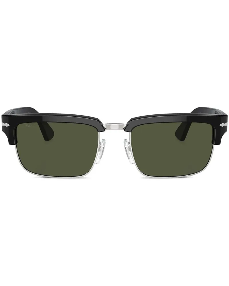Persol Sonnenbrille mit eckigem Gestell - Schwarz Schwarz
