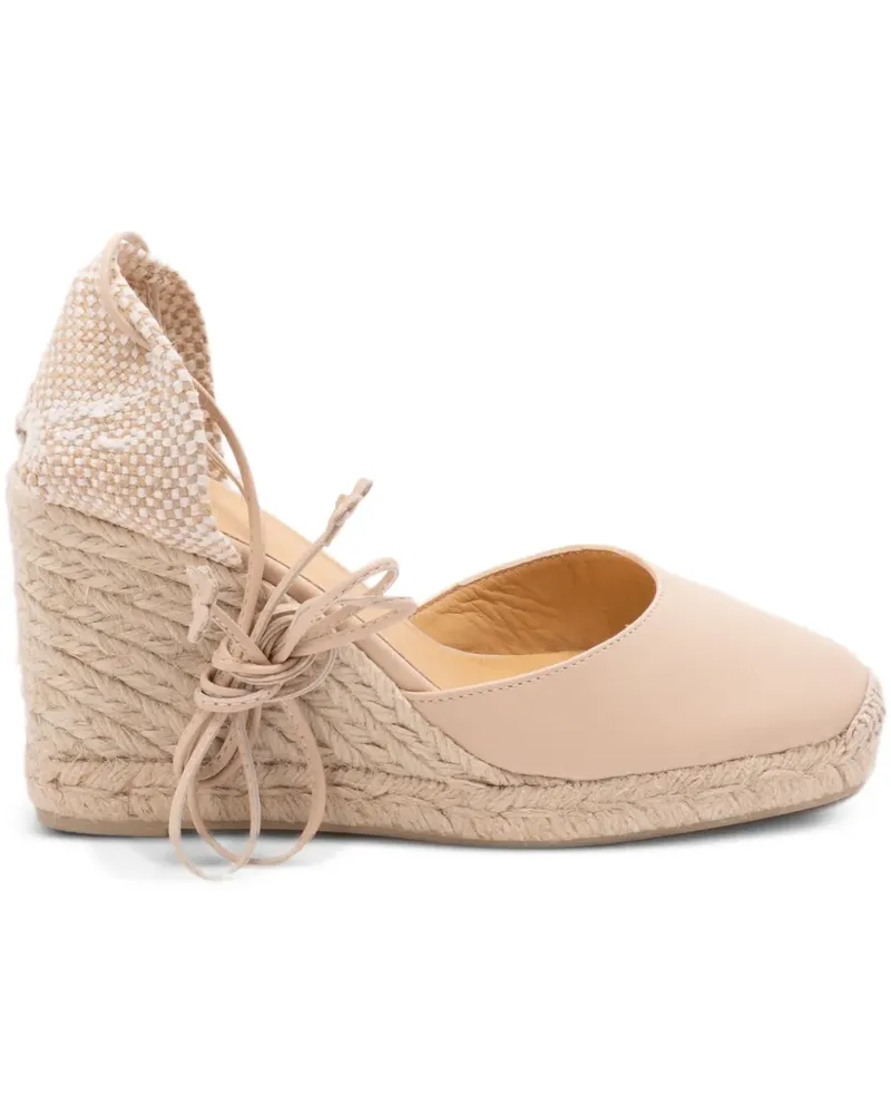 Castañer Wedge-Espadrilles mit Knöchelbändern - Nude Nude