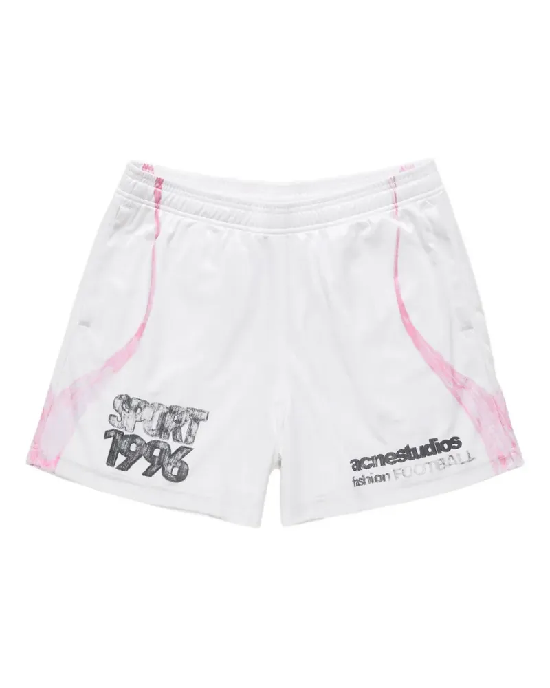 Acne Studios casual graphic shorts - Weiß Weiß