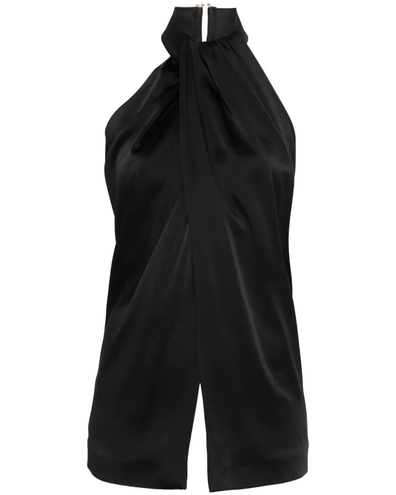 Stella McCartney Neckholder-Top aus Satin - Schwarz Schwarz