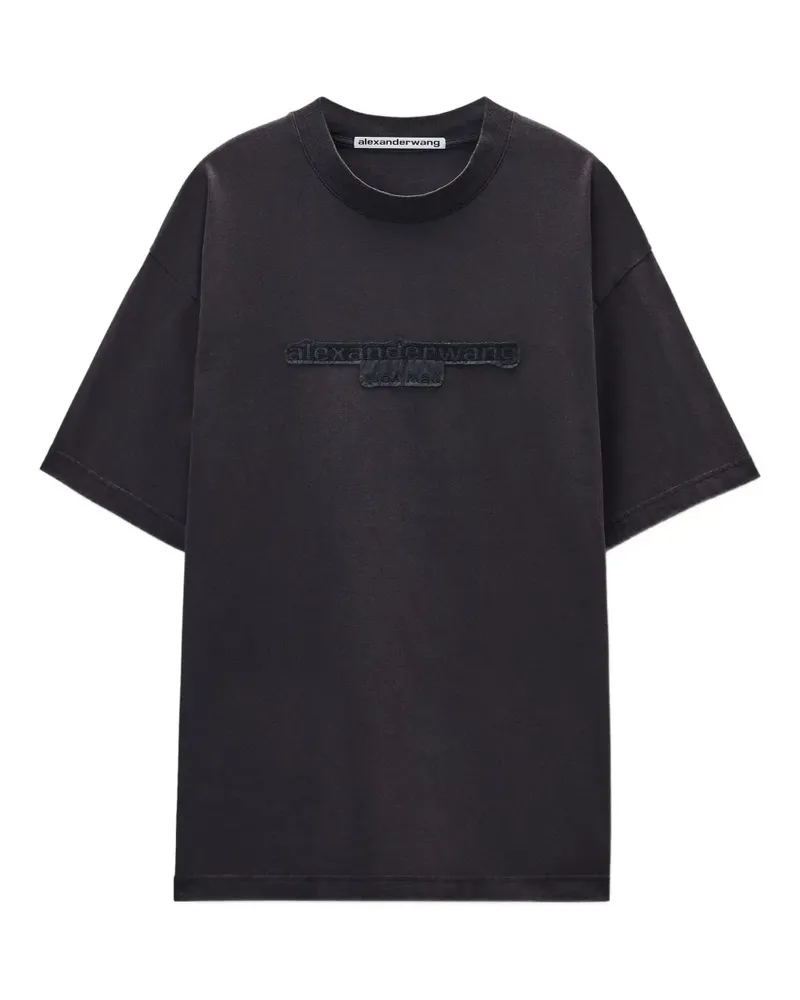 Alexander Wang T-Shirt mit Logo-Patch - Grau Grau