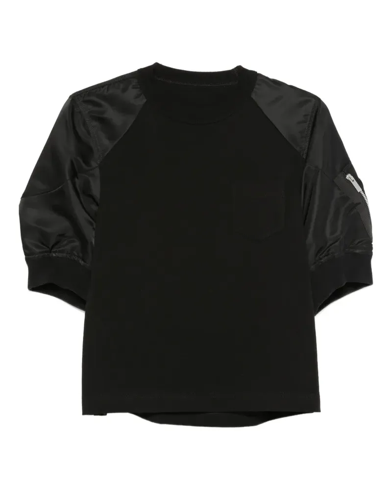 Sacai Sweatshirt mit Reißverschlusstaschen - Schwarz Schwarz