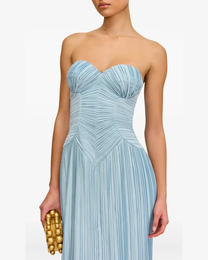 Cult Gaia Gerafftes Ashika Midikleid mit Falten - Blau Blau