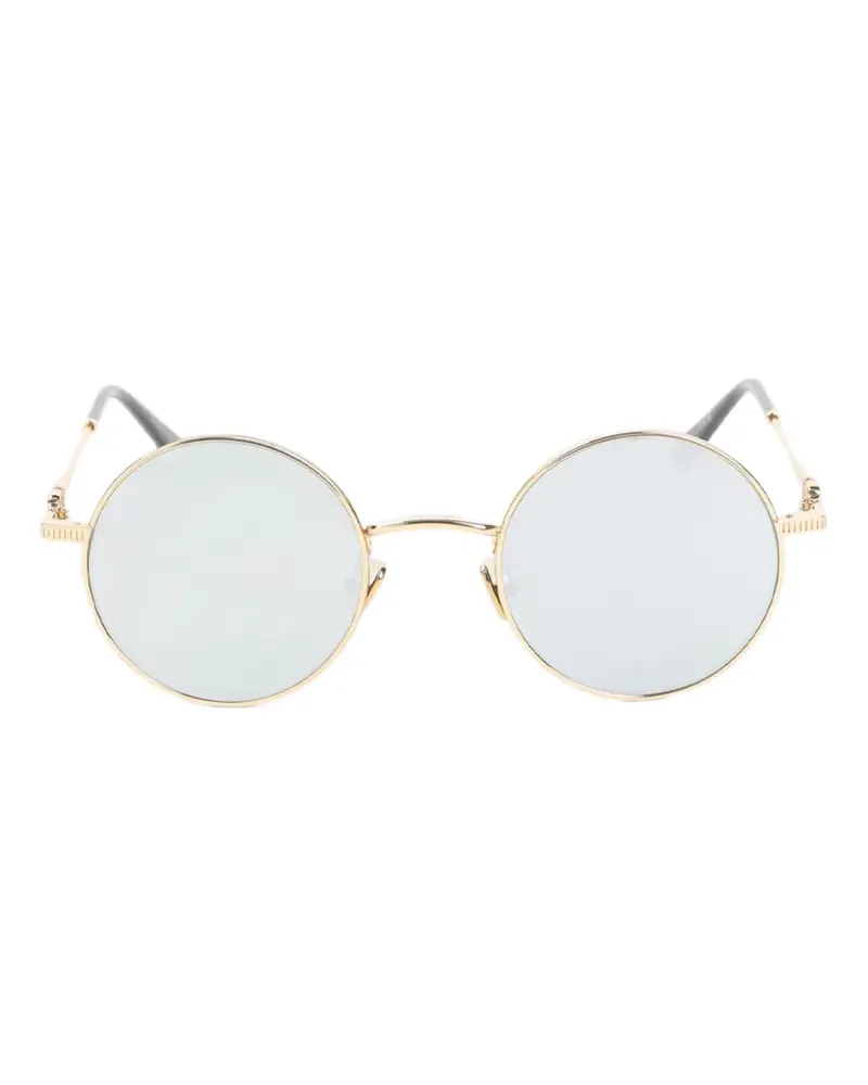 Valentino Garavani VLogo round-frame sunglasses - Gold Gold