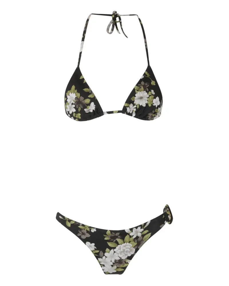 Tom Ford Bikini mit Blumen-Print - Schwarz Schwarz