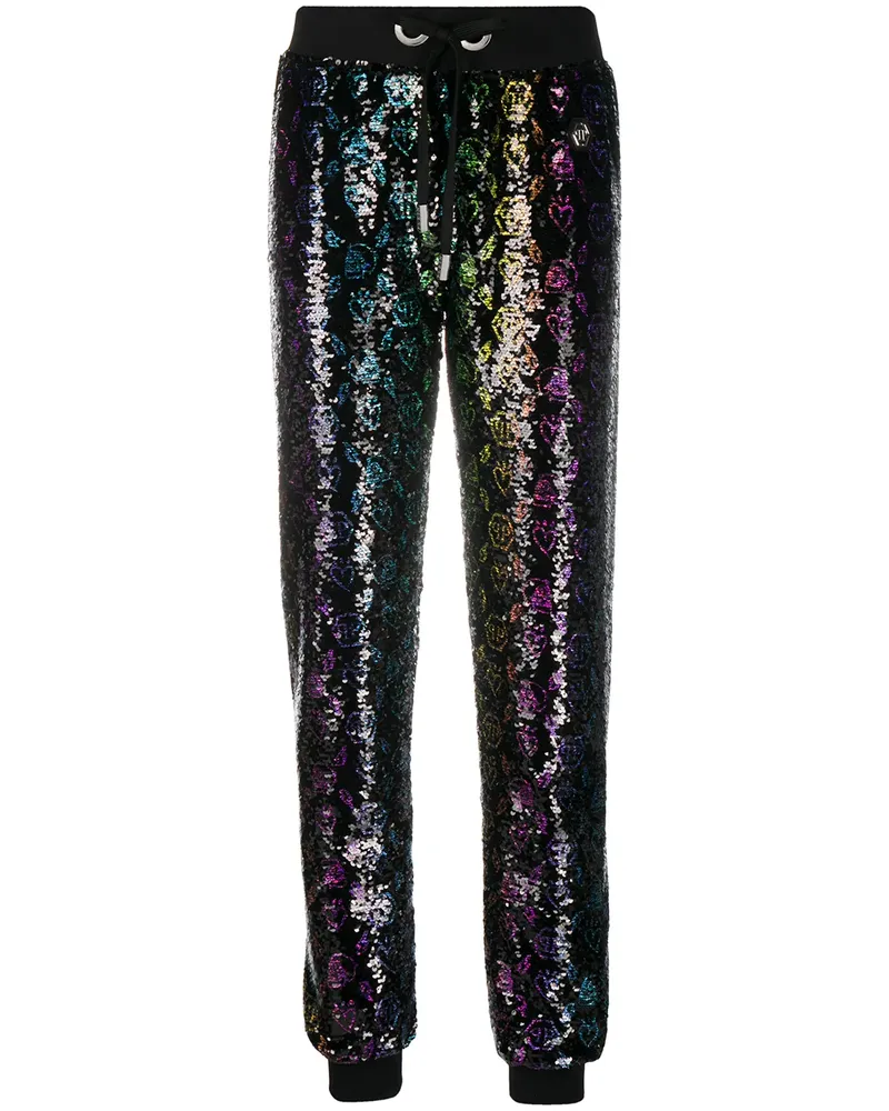 Philipp Plein Hose mit Pailletten - Schwarz Schwarz
