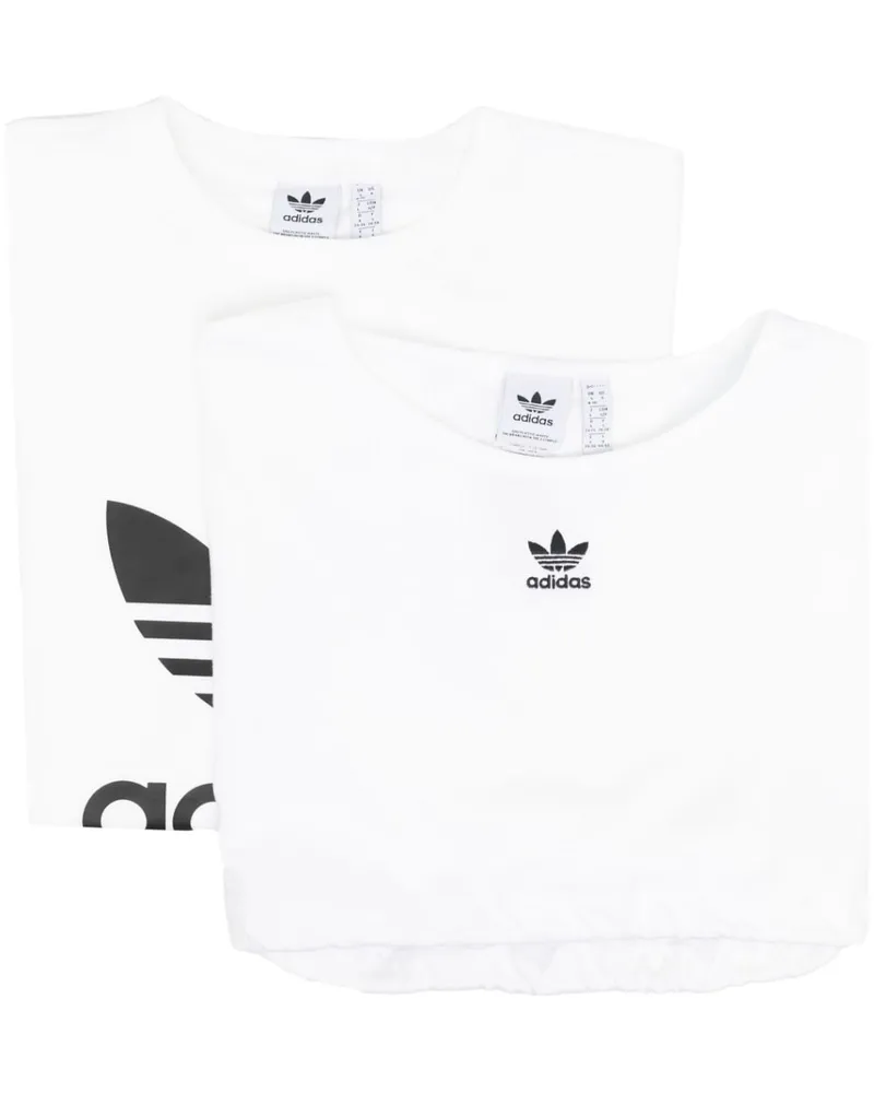 adidas T-Shirt mit Logo-Print Weiß