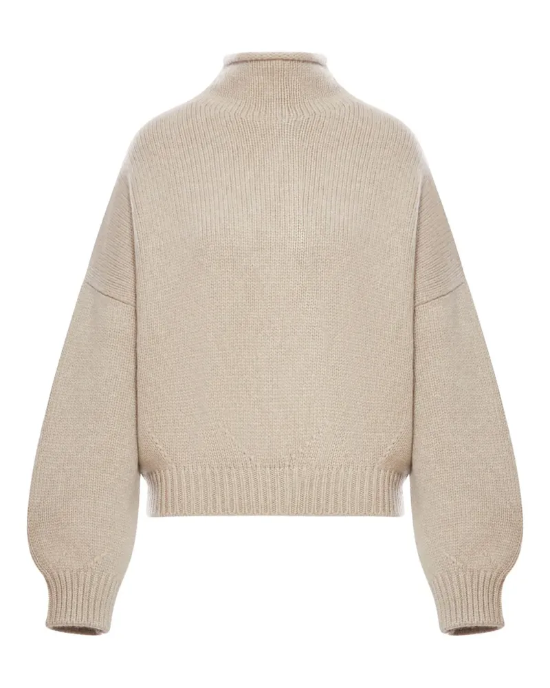 KHAITE Juniper funnel-neck sweater - Nude Nude