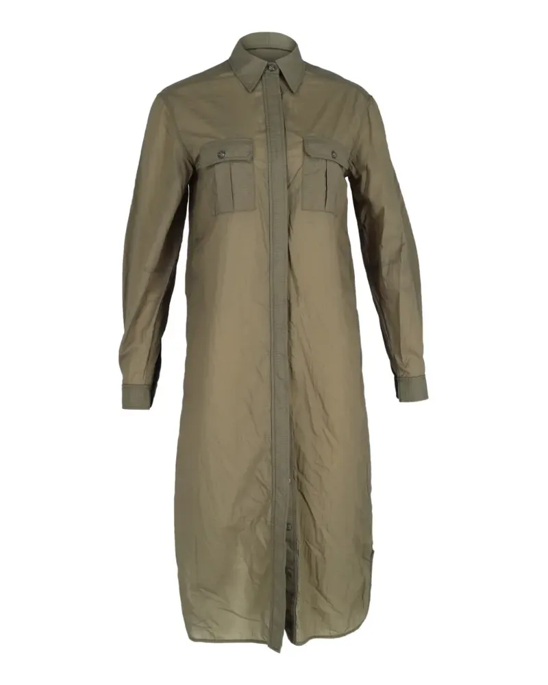 Ganni button-down shirt dress - Grün Grün