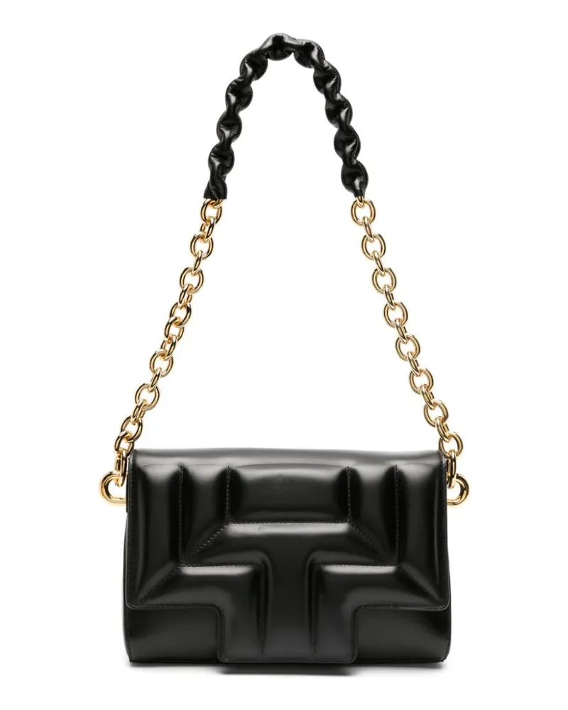 Tom Ford Mittelgroße Schultertasche mit Steppung - Schwarz Schwarz