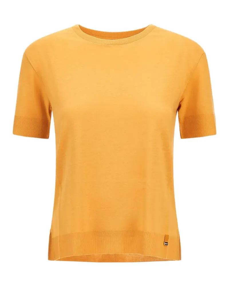 Herno ribbed-trim T-shirt - Gelb Gelb
