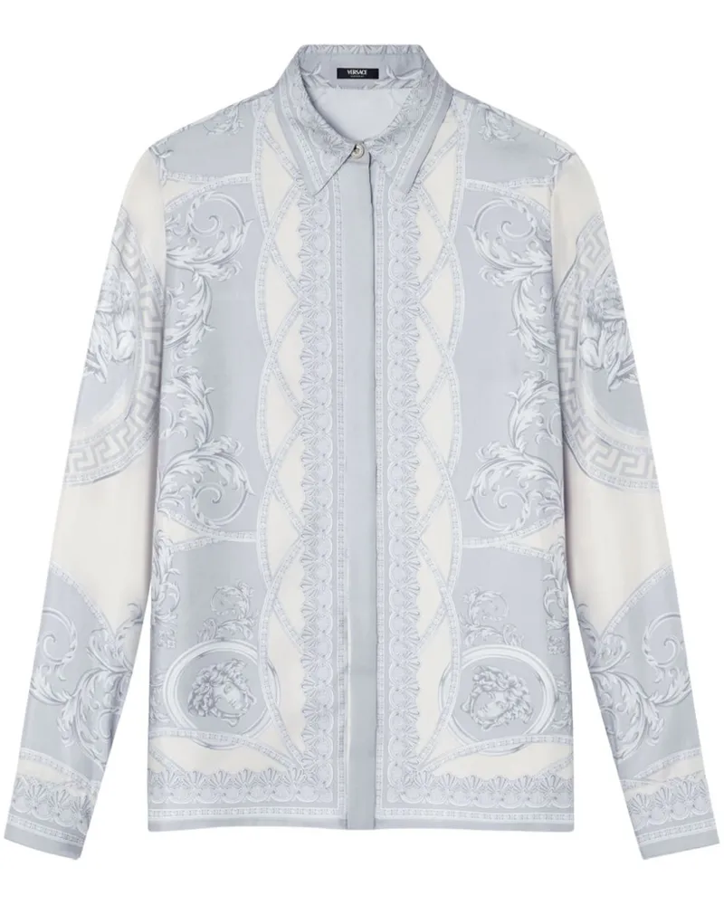 Versace La Coupe des Dieux Seidenhemd - Blau Blau