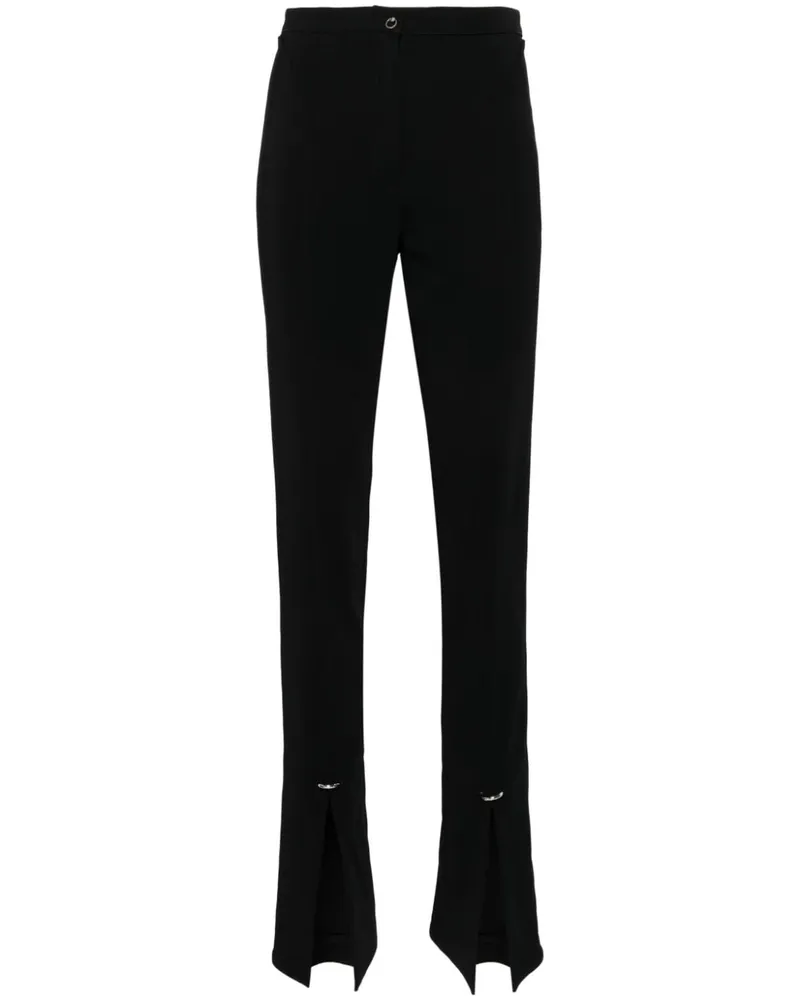 Thierry Mugler Hose mit Piercing - Schwarz Schwarz